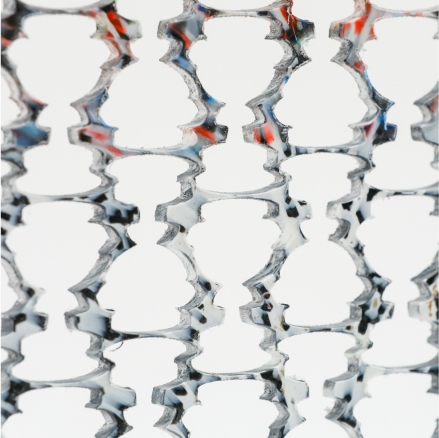 Laser-cut sheet to create key rings